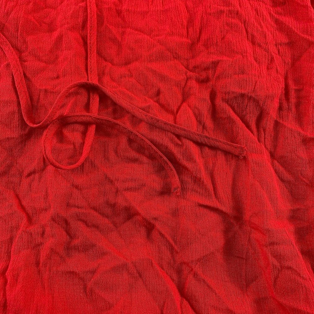 Lulus Women's Small Red Flutter Sleeve Much Obliged Wrap Maxi Dress NWT *Flaw - Picture 8 of 10